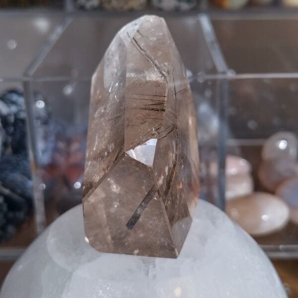 RUTILE QUARTZ CRYSTAL FREE FORM SMOKEY CLEAR POLISHED