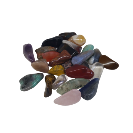 25 X ASSORTED CRYSTAL TUMBLE STONE