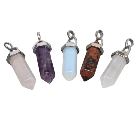 5 x Double Point Crystal Pendant