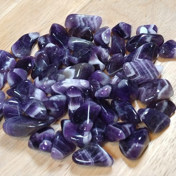 Zebra Amethyst Tumble Stone 250 grams